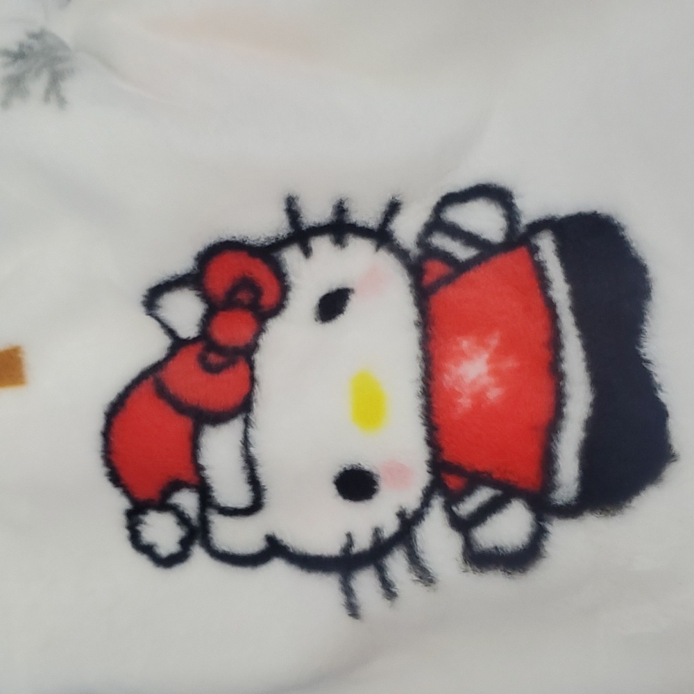 Christmas Hello Kitty Blanket-NWT